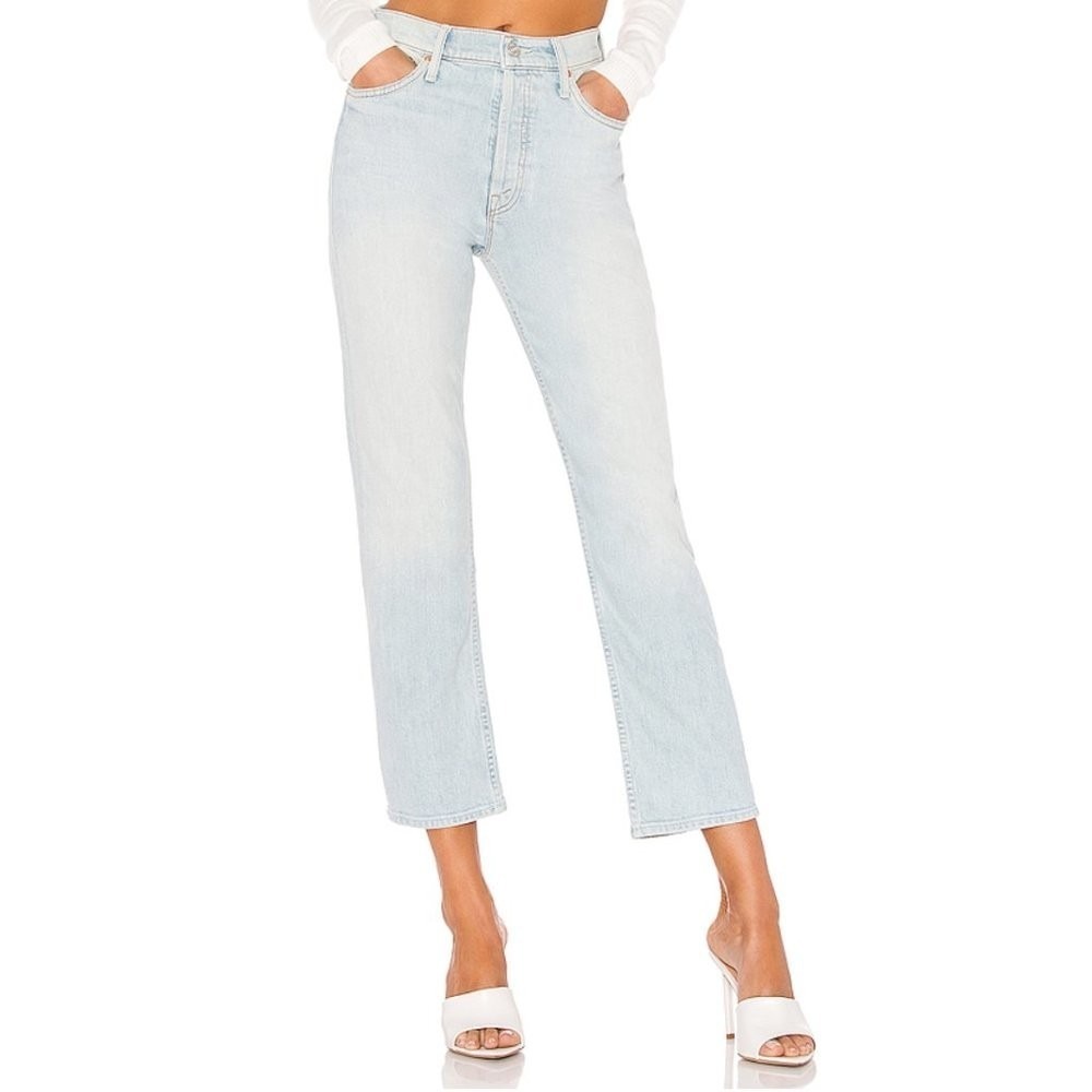 Mother Superior The Tomcat Hella Hot Blue Light Wash Jeans Size 24- Buttonfly